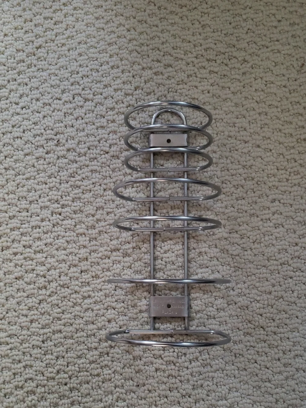 Chrome Multi-Ring Wall Organizer Rack - Picture 1 of 4
